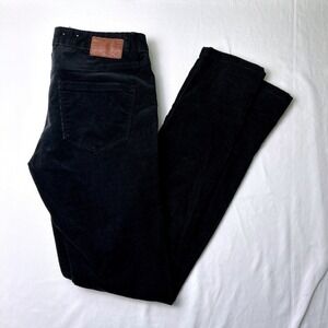 Converse One Star Women Corduroy Jeans Black Size 6 Low Rise Slim Straight Leg